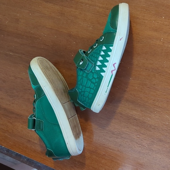 Green Alligator Sneakers Little Boys Size 13 Adjustable Straps - Picture 7 of 10